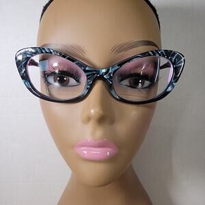 Frost Handmade Blue Marble Cat Eye Glasses From Germany